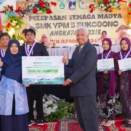 Dukung Pendidikan Berkualitas, UMAHA Berikan Beasiswa Kuliah untuk Lulusan Berprestasi SMK YPM 5 Sukodono