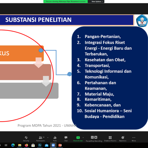 Pelatihan Penyusunan Proposal Penelitian & Pencarian Kepustakaan Berbasis Internet di UMAHA 2021
