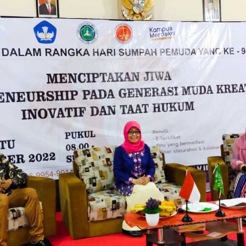 Webinar Dalam Rangka Hari Sumpah Pemuda Yang Ke-94 Dengan Tema \\\”Menciptakan Jiwa Entrepreneurship pada Generasi Muda Kreatif, Inovatif, dan Taat Hukum\\\”
